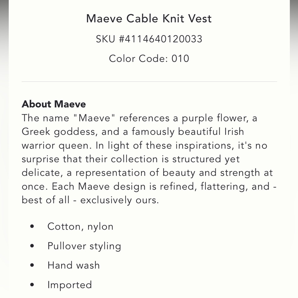 Anthropologie Maeve Cable Knit Vest - Picture 4 of 16